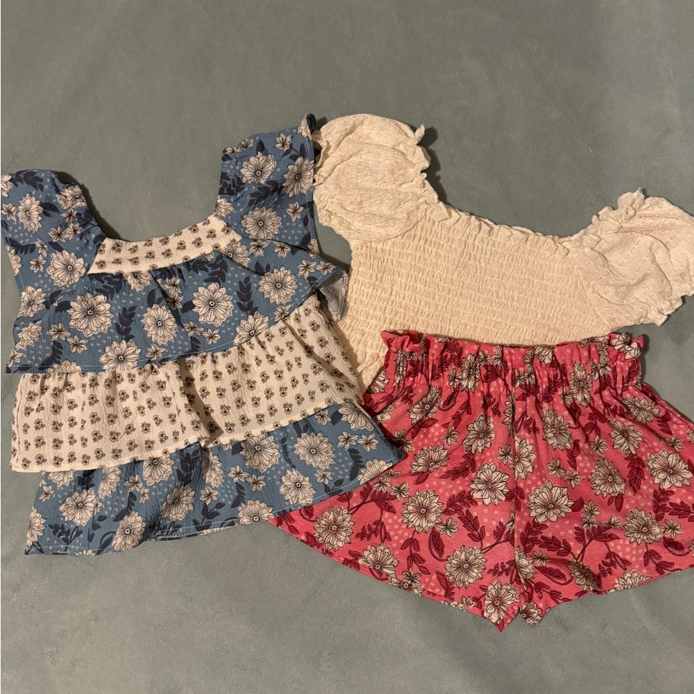 Mayoral shirts and pair of shorts